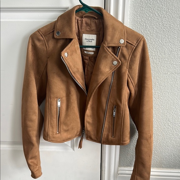 Abercrombie & Fitch Jackets & Blazers - Tan Suede Jacket